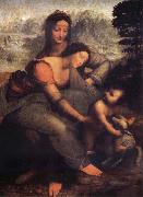 LEONARDO da Vinci, The Virgin and the Nino with Holy Ana